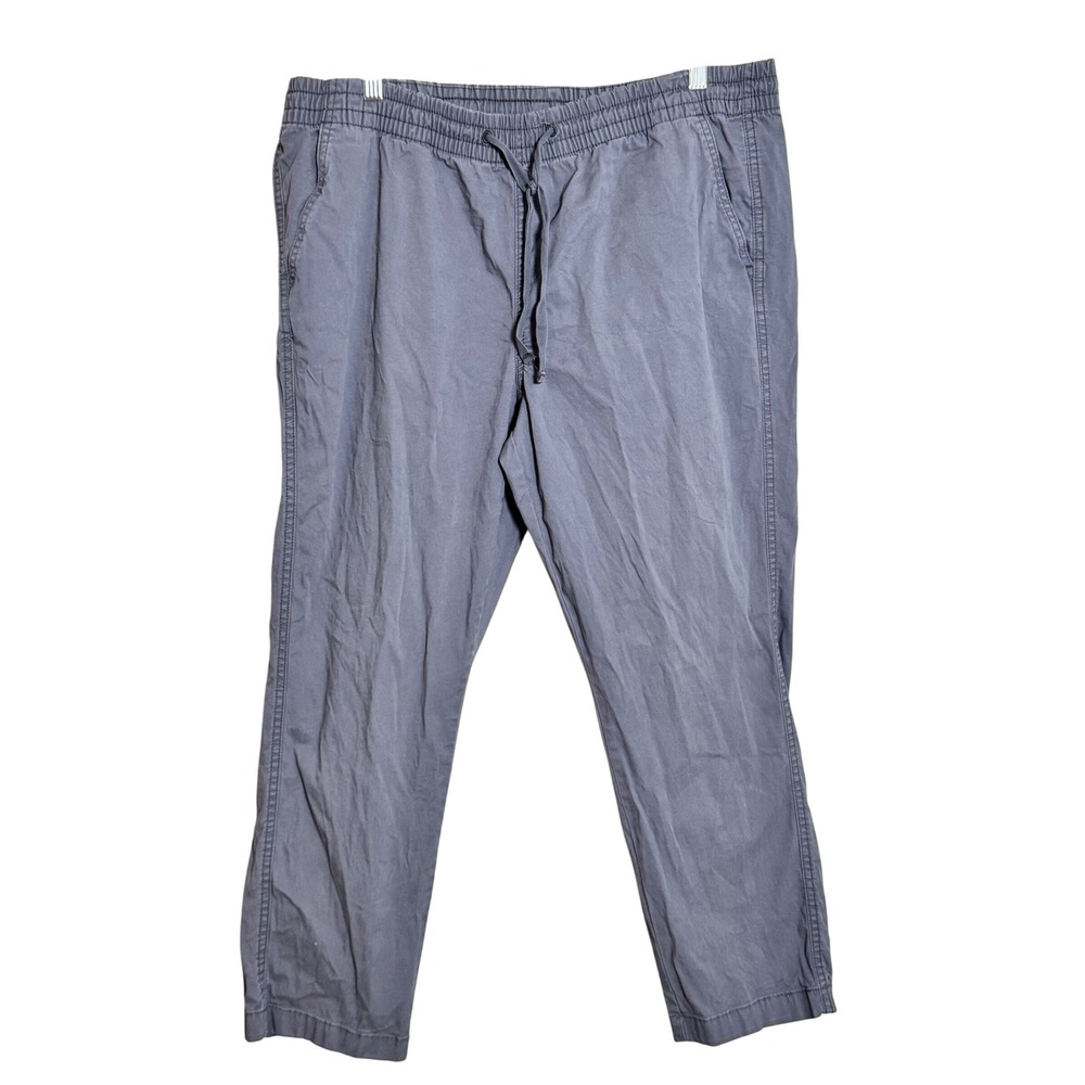 LL Bean‎ Favorite Fit Gray Organic Cotton Blend Drawstring Pants Womens 16